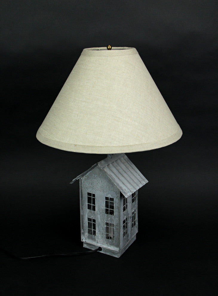 Rustic Zinc Dual Table Lamp And Accent Light Mid Century Modern Farmhouse Decor
