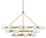 Fredrick Ramond FR41908 Selene 36 Light 60"W Ring Chandelier - Lacquered Brass