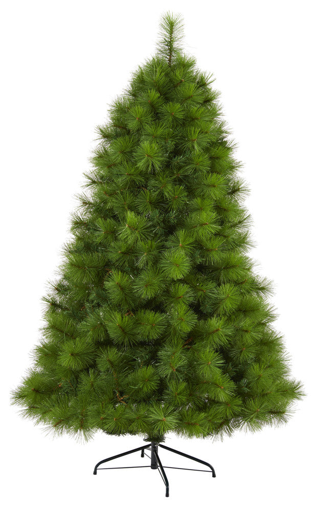 6' Green Scotch Pine Artificial Christmas Tree With 300 Clear LED Lights