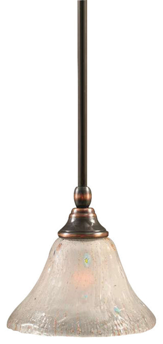 Toltec Lighting Stem Mini Pendant, 7" Frosted Crystal Glass