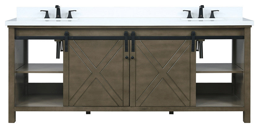 Marsyas 80" Vanity Cabinet Only, Rustic Brown