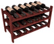 18-Bottle Stackable Wine Rack, Premium Redwood, Cherry Stain