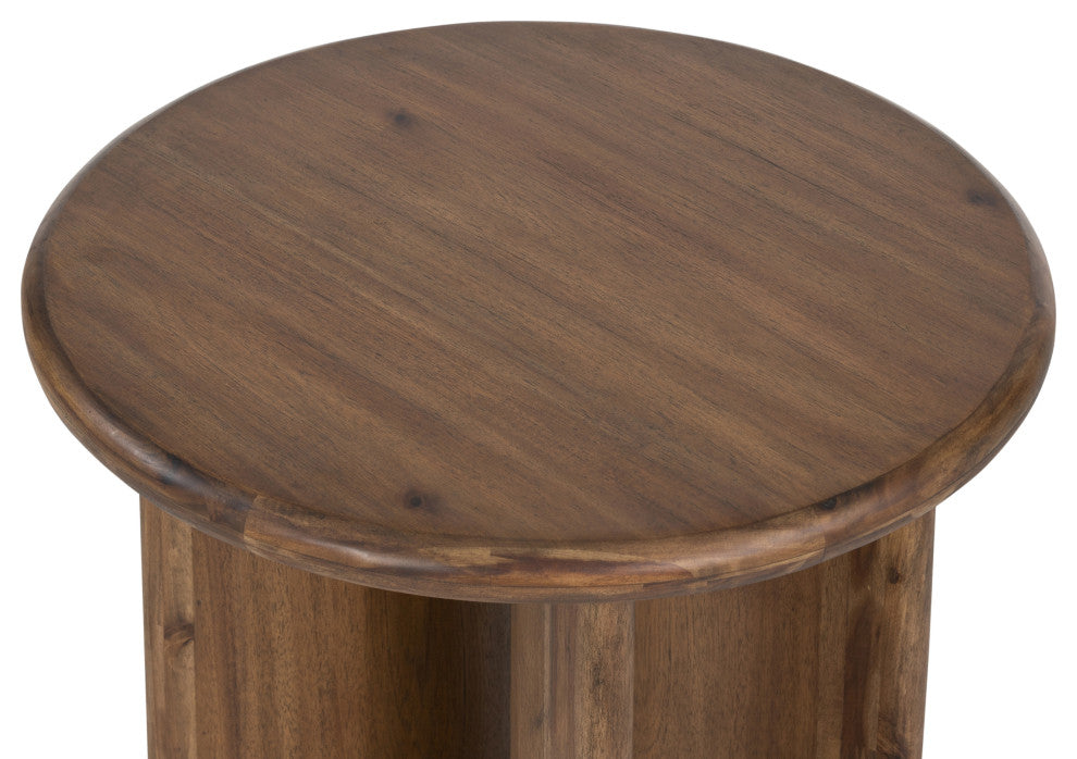Paden End Table-Seasoned Brown Acacia