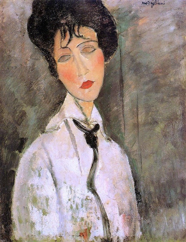 Amedeo Modigliani Portrait of a Woman in a Black Tie Wall Decal