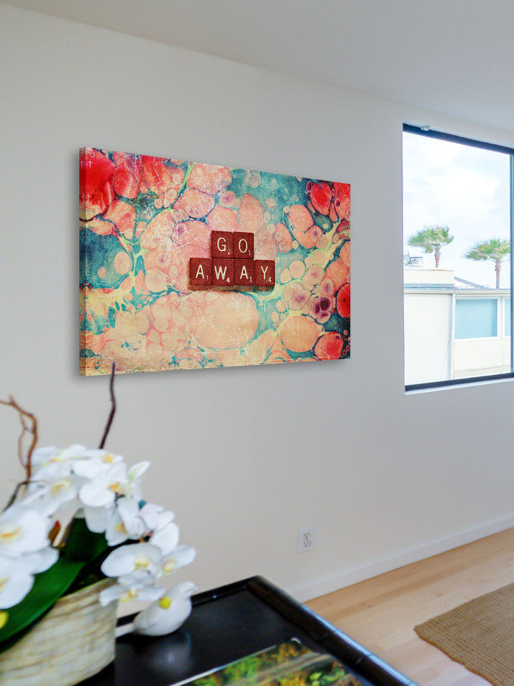 "Go Away" Print on Canvas by Sylvia Cook