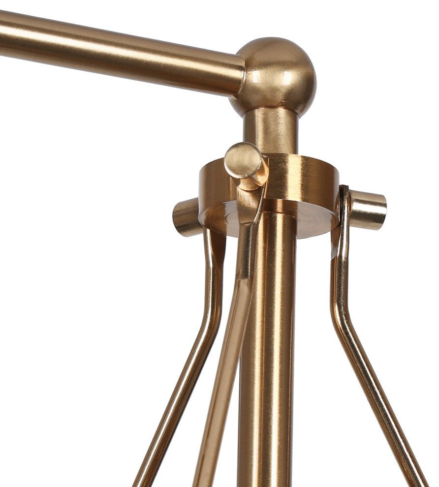 LNC Polished Gold Modern Seeded-Glass Semi-flush Mount Light, 19" Width