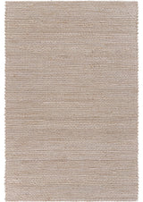 Contemporary Organic Jute Area Rug, Ivory, 9"x12"