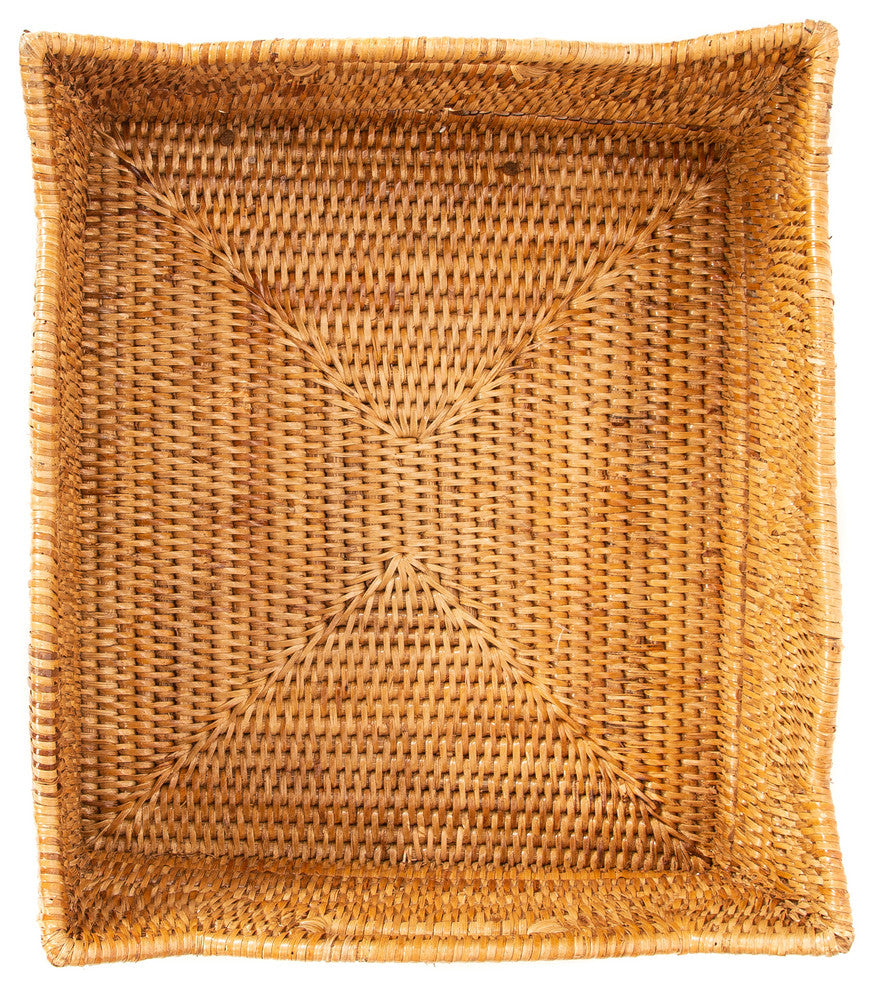 Artifacts Rattan™ Scallop Collection Shelf Basket, Honey Brown