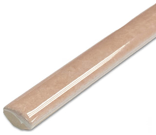 Coco Demi-Bullnose Glossy Orchard Pink Ceramic Wall Trim