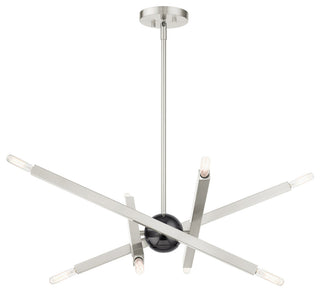 Brushed Nickel Modern, Urban, Sputnik, Dynamic, Timeless Chandelier