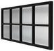 Stryker Windowpane Framed Wall Mirror, Black
