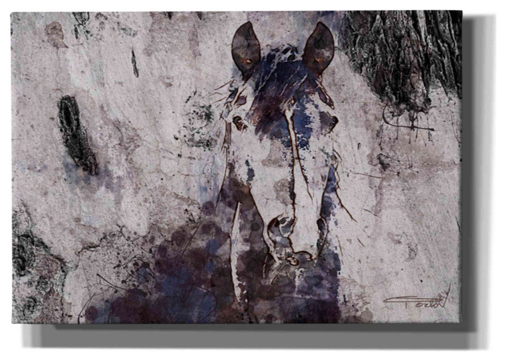 Epic Graffiti 'Mustang Horse 22' by Irena Orlov, Giclee Canvas Wall Art, 26"x18"