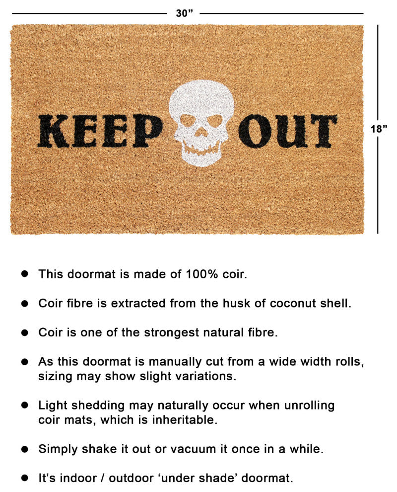 RugSmith Multi Machine Tufted Keep Out Doormat, 18" x 30"