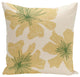 Polyester Pillow, Floral, Off-White, Yellow, Green, 16"x16"