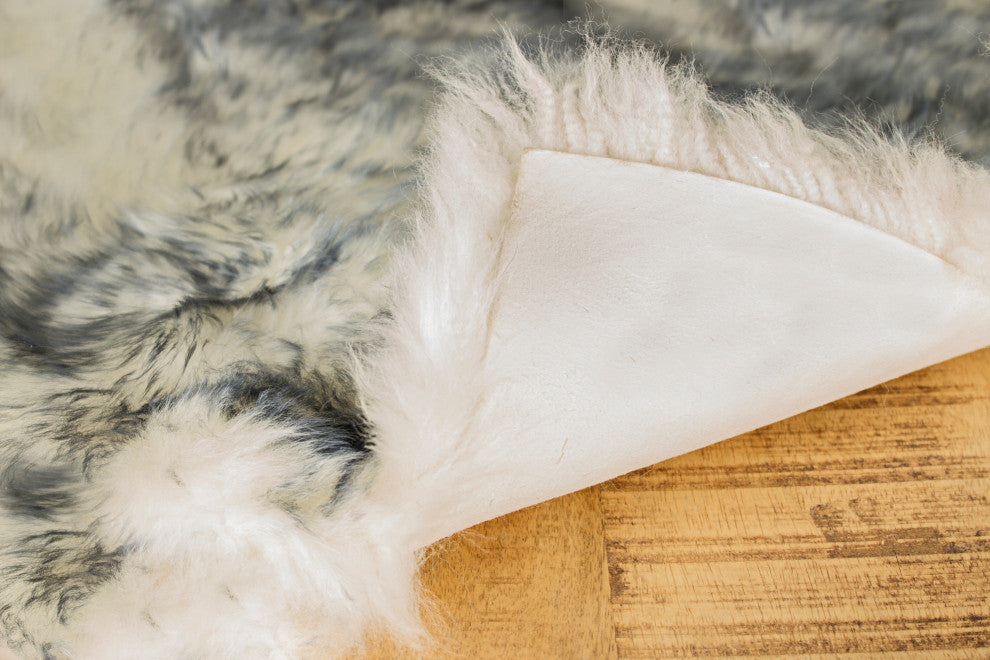 4-Pack New Zealand Sheepskin Chair Seat Pad 17"X17", Gradient Grey