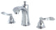 Kingston Brass Widespread Bathroom Faucet With Retail Pop-Up, Polished Chrome