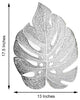 6 Tropical Monstera Leaf 18" Metallic Vinyl Round Table Placemats