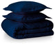 Bare Home Microfiber Duvet Insert & Duvet Cover Set, Dark Blue, Full/Queen