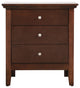 Whitley 3-Drawer Nightstand, Cappuccino