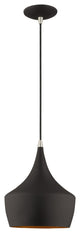 Livex Lighting 1-Light Mini Pendant, Black