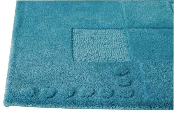 Hand Tufted Turquoise Wool Area Rug, 8'3"x11'6"