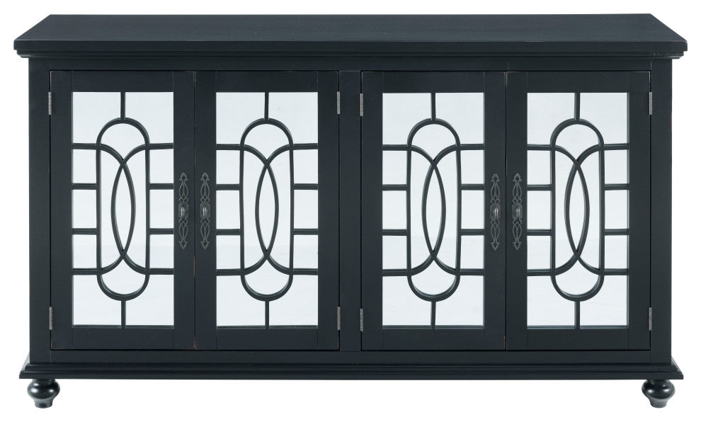 Orleans 63-Inch TV Stand, Antique Black