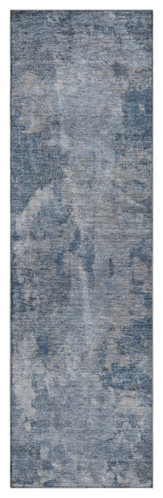 Premium Machine Washable Mayfield AMF573 Blue 2'3" x 7'6" Runner Rug