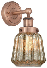 Edison Chatham 1-Light 7" Sconce, Antique Copper Finish, Clear Shade