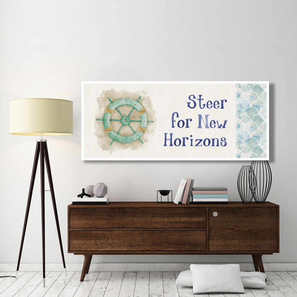 "New Horizons V Words" Digital Paper Print by Elyse DeNeige, 77"x32"