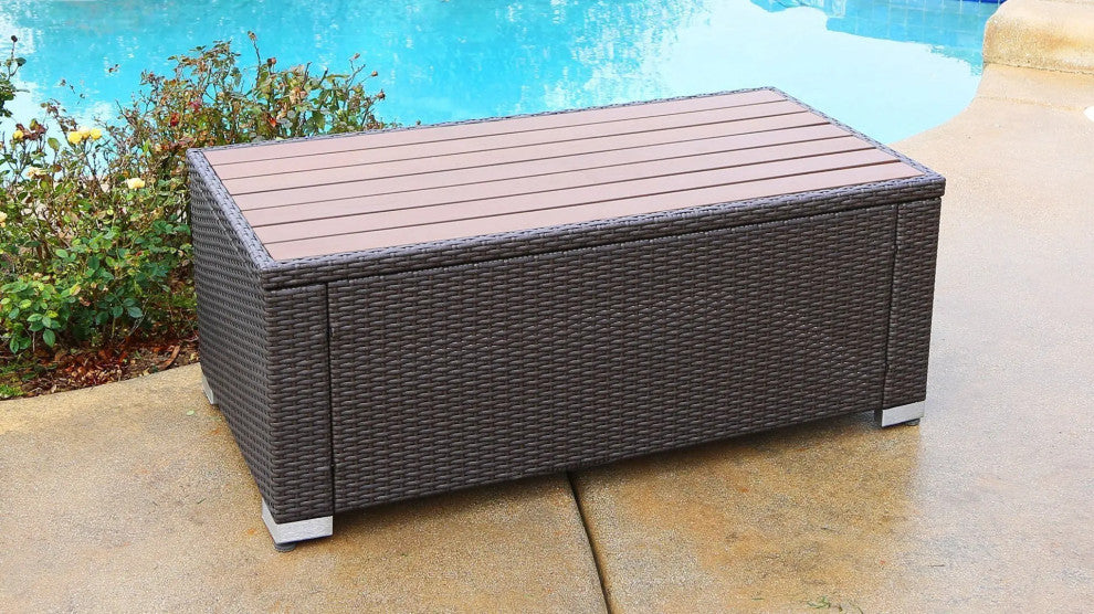 South Beach Coffee Table Rectangular Outdoor Patio Furniture Wicker Resin Ratt