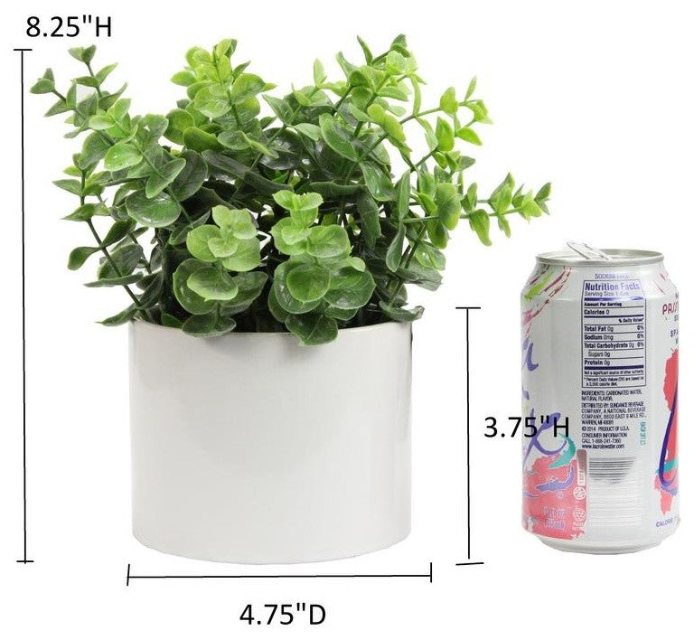 Admired By Nature Artificial Eucalyptus Plant With Ceramic Pot