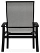Belle Isle Sling Adjustable Outdoor Dining Chair, Alloy/Black