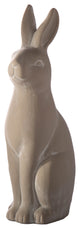Terracotta Sitting Rabbit Figurine Smooth Washed Gray Finish