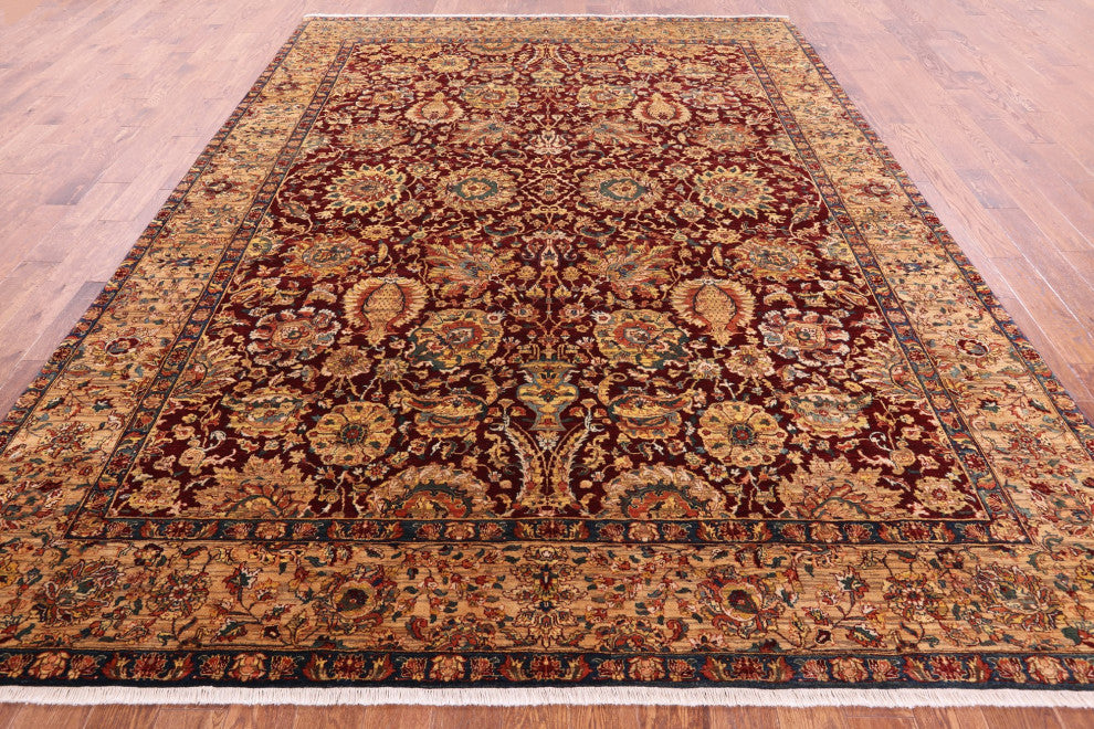 9' 2" X 12' 0" Persian Handmade Wool Rug Q11355