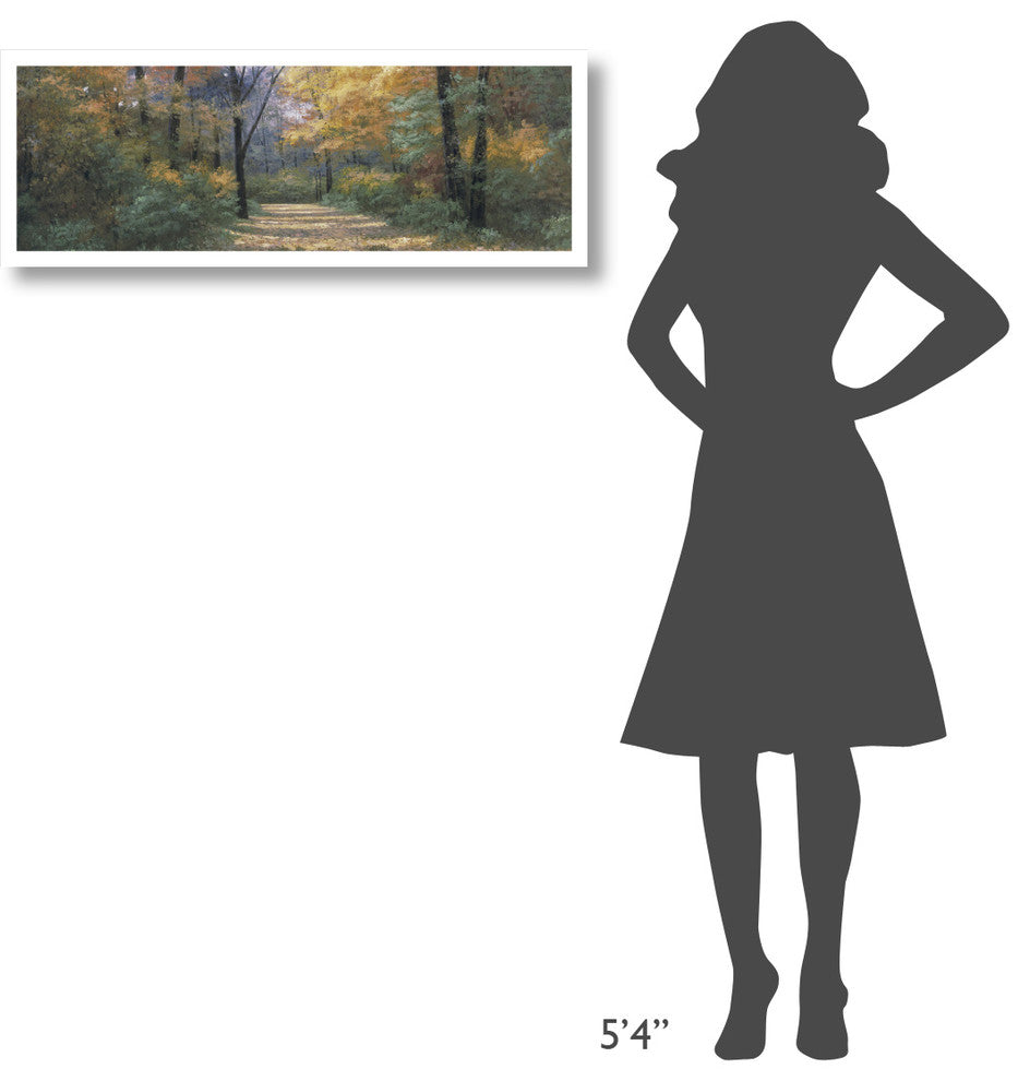 "Autumn Road Panel" Digital Paper Print by Diane Romanello, 38"x14"