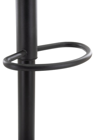 LeisureMod Tilbury Modern Adjustable Bar Stool With Footrest & 360-Degree Swivel