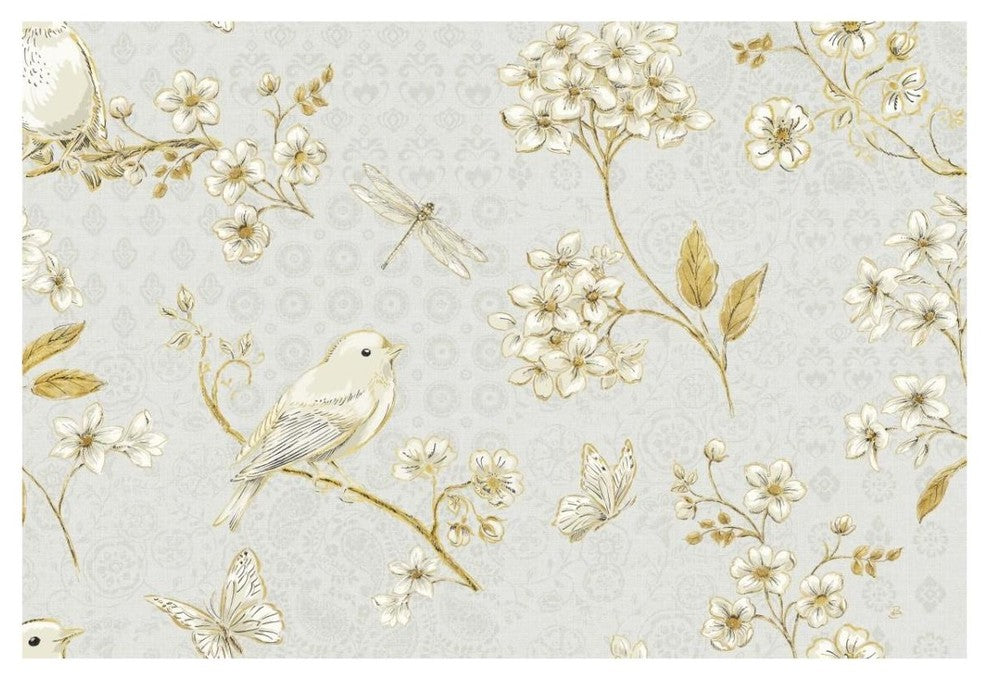 "Golden Garden II" Digital Paper Print by Daphne Brissonnet, 32"x22"