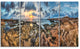 "Rocky With Historic Ruins Evening" Landscape Wall Art, 4 Panels, 48"x28"