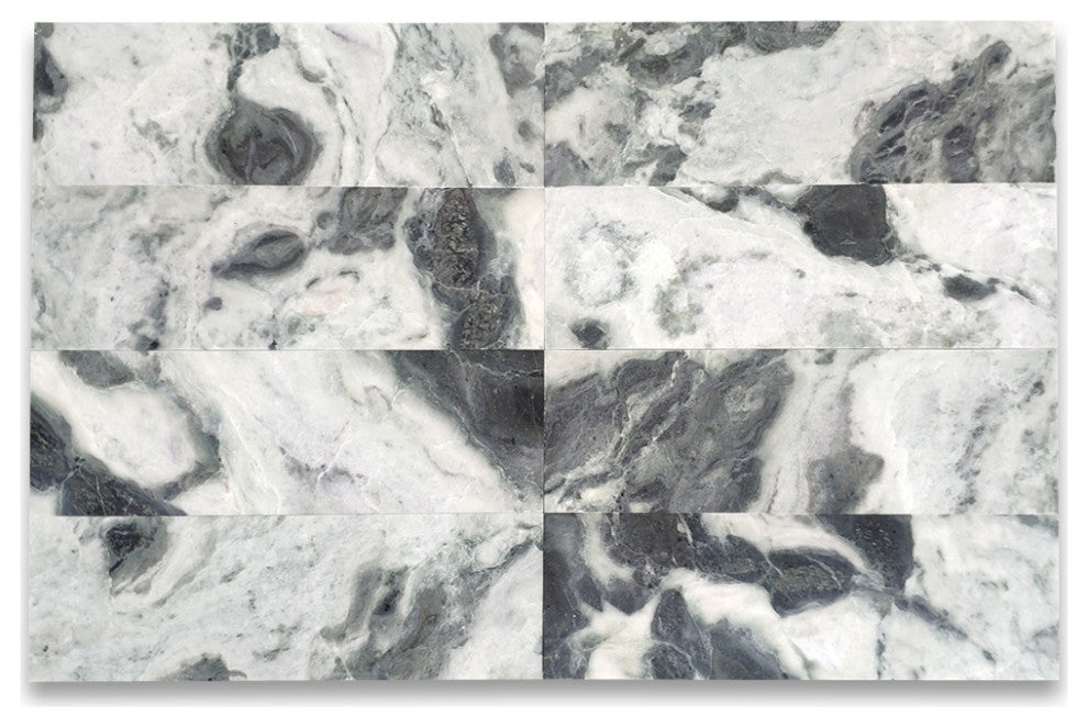 Sagano Vibrant Green Marble 4x12 Tile Honed, 100 sq.ft.