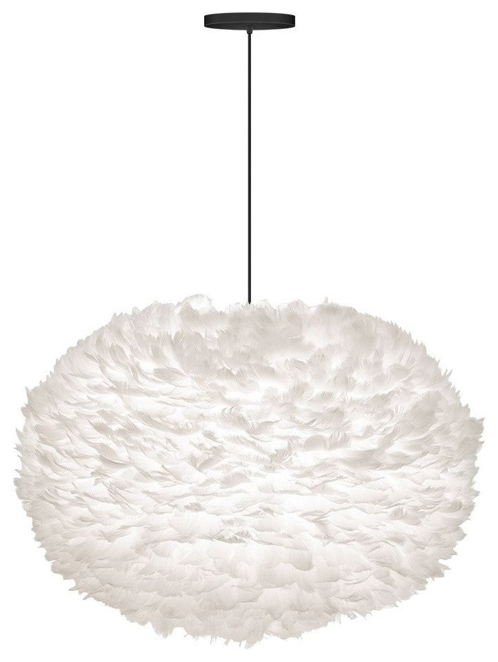 Eos X-Large Hardwired Pendant, Black/White