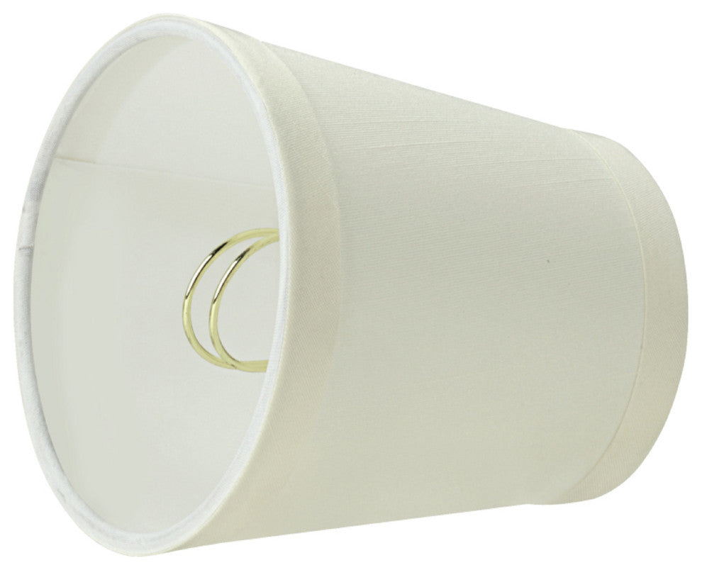 Aspen Creative 32717-X Hardback Empire Clip-On Lamp Shade Off White 3" x 4" x 4"