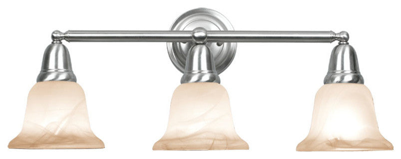 Hudson Glen 3-Light Bathroom Light, Satin Nickel