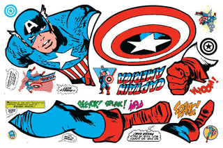 Marvel Classic Captain America Comic Peel and Stick Giant Wall Decal