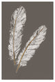 Chris Paschke ''Gold Feathers IV On Grey'' Canvas Art, 32"x22"