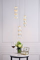 Paige LED Light Gold Pendant Clear Crystal