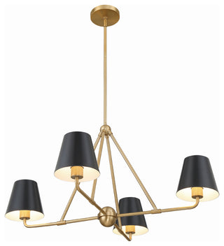 Xavier 4-Light Vibrant Gold Chandelier