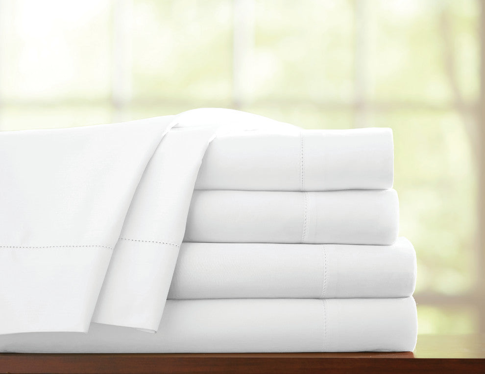 Pointehaven 800TC Sheet Set, White, Queen