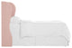 Bradwell Full Tufted Curved Wingback Headboard, Zuma Rosequartz