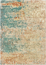 Oriental Weavers Carson Blue/ Orange Abstract Indoor Area Rug 6'7"X9'2"