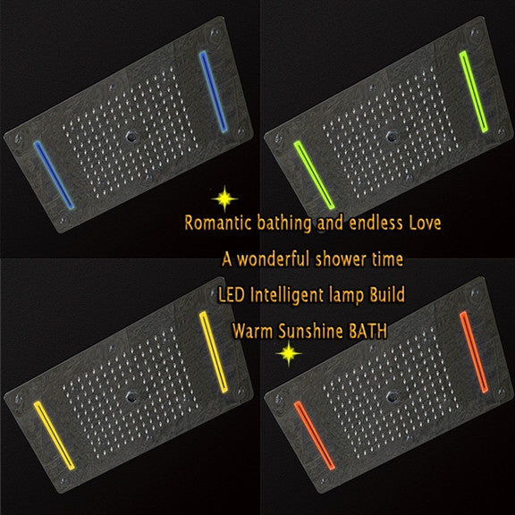 Led Rainfall Shower System, Handheld Shower, Horizontal